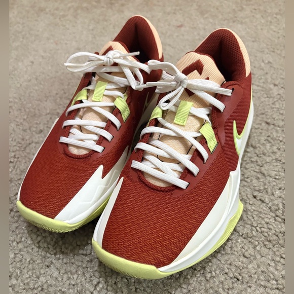 Nike Precision VI Rugged Orange/Lemon Twist Basketball Shoes 6.5 - Picture 3 of 7